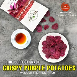 Crispy Purple Sweet Potatoes 5,29 oz (150g) VIETFARMFOOD: Lightly Fried in Oil. Sugar Free, Naturally Sweet, Rich in nutrients. Perfect for Snacking, Topping or Gifting.