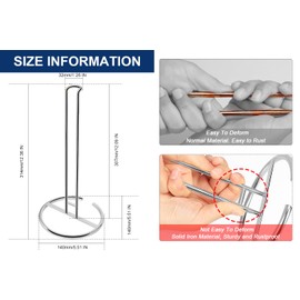 NearMoon Paper Towel Holder Countertop, Sturdy Kitchen Paper Towel Stand Dispenser-All Metal, Standard or Jumbo-Sized for Kitchen Countertop, Farmhouse, Living Room (1 Pack, Chrome Finish)