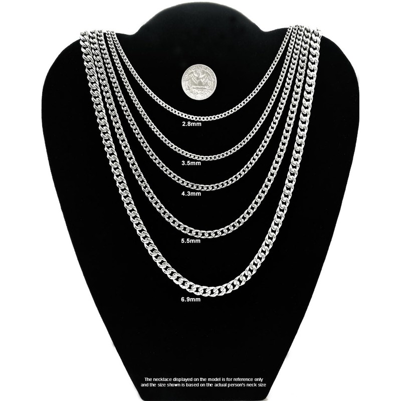 Accents Kingdom 3.5 mm Pure Titanium Necklace Men's Curb Link