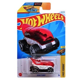 Hot Wheels Sushi Tuner (Red/White) Fast Foodie 5/5 Die-Cast Car Model