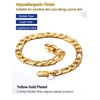 PROSTEEL Men's Shiny Stainless Steel Figaro Chain Bracelet Gold/Silver/Black 3+1