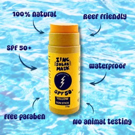 Barreltopia Surf Stick Sun Cream Face 50+ Zinc Colouring Pencils - Sun Cream Face SPF 50 - Sunscreen Waterproof Eco Natural