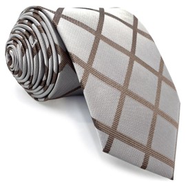 Shlax & Wing 17 Men's Neckties Business Silk Men's Washable Gray Brown Blue Stripe Dot, A95