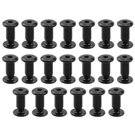Savagrow 20 Sets M5 x 10mm Black Binding Post Screws Hex Drive Rivet Socket Binding Bolts Fastener Bolts Cap Nuts