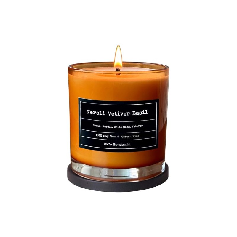 100% Soy, Highly Scented, Hand Poured Soy Candle (Neroli Vetiver