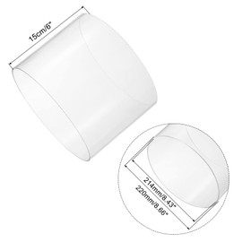 sourcing map Acrylic Pipe Clear Rigid Round Tube 214mm ID 220mm OD 6" for Lamps and Lanterns, Water Cooling System