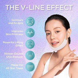 VENUS VISAGE V Line Lifting Mask - Chin Strap for Double Chin for Women and Men - Firming Double Chin Strap for Defined Jawline (5 Count, 1 Pack)