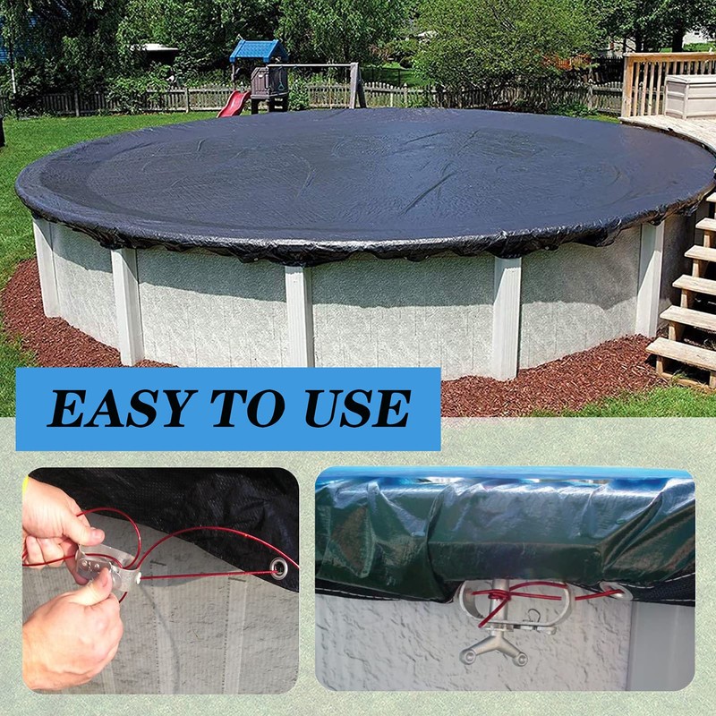Pool Cover Cable and Winch Kit - 100 Feet Pool