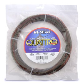 Hi-Seas Quattro Monofilament Leader, 4 Camouflage, 250 Pound Test, 100 Yard Coil