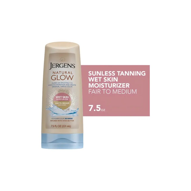 Loción Corporal Y Manos Jergens Bronceado Sin Sol Con Brillo