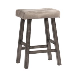 Hillsdale Furniture Saddle Counter Stool, Rustic Gray