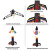 Acelane Outdoor Rocket Toy for Children, Motorised Rocket with Parachute,
