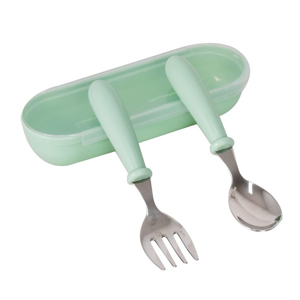 Baby Cutlery Set, Baby Fork and Spoon Set, Stainless Steel