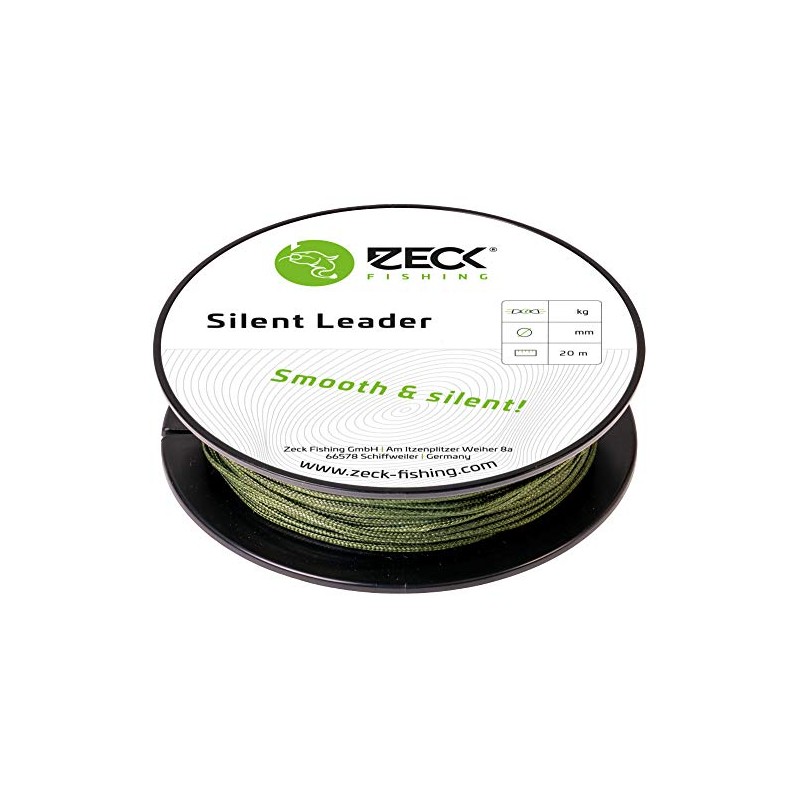 Zeck Silent Leader 20 m Braided Line Catfish Leader, Diameter