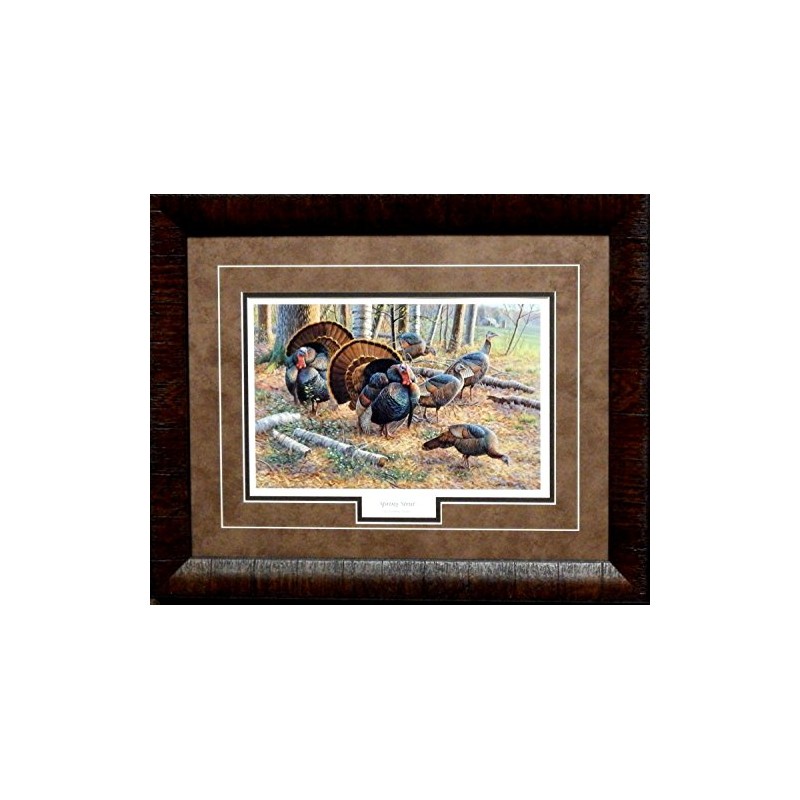 Peck and Gartner Cynthie Fisher Spring Strut Wild Turkey Print