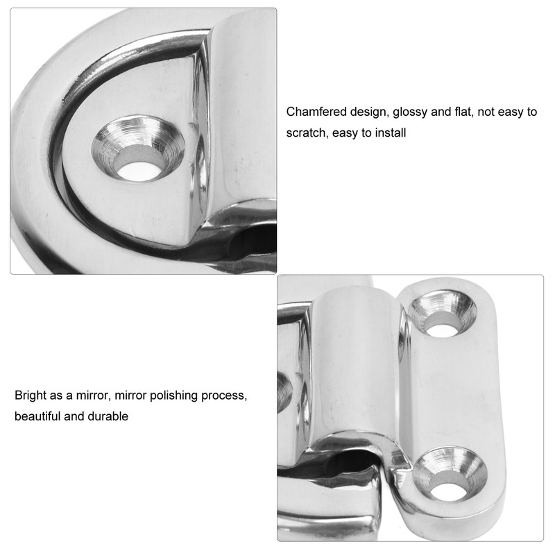 4 Sets Marine Grade Folding Pad Eye 316 Stainless Steel