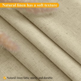 Jowels No Hooks Needed Linen Shower Curtain and Liner Set,Light Khaki Hotel Luxury Decor Shower Curtains for Bathroom with See Through Top Window,Water Resistant Fabric,72Wx75L,Light Khaki