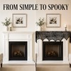 Halloween Black Lace Spiderweb Mantel Scarf - 18x96 Inch Fireplace