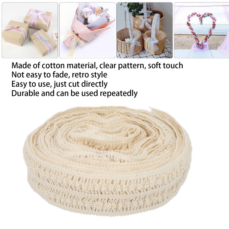 Lace Ribbon Clear Pattern Soft Touch Durable Lace Sewing Trims