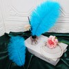 iHUFeather 10pcs Aqua Blue Ostrich Feathers Natural Bulk 12-14Inch 30-35cm