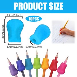 strrng 10 Pieces Pencil Grips for Children Handwriting,Pen Grips,Suitable for Pencils,Pens,Adults,Children