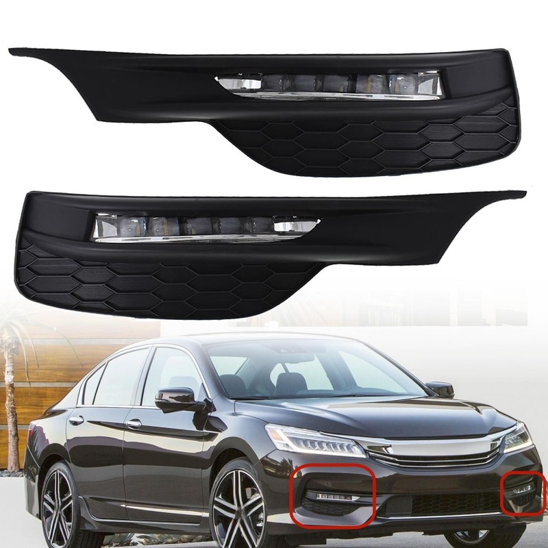 Nurniacl 1 Pair Fog Lights Assembly with Bezel Wiring Harness