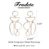 Gold Irregular Hoop Earrings for Women Combination Dangle Drop Earrings