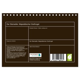 Der Steinadler. Majestätischer Greifvogel (Tischkalender 2026 DIN A5 quer), CALVENDO Monatskalender