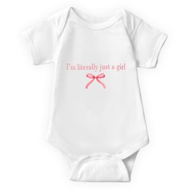 Pregnancy Announcement Onesie Bodysuit, Baby Vests "I'm Literally Just a Girl", Baby Announcement Vest, Pregnancy Reveal Gift Idea for Dad or Grandparents