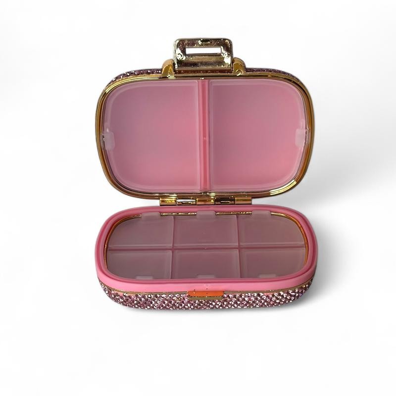 Glitz & Glam Compartment Pill Box:_Ruby Pink