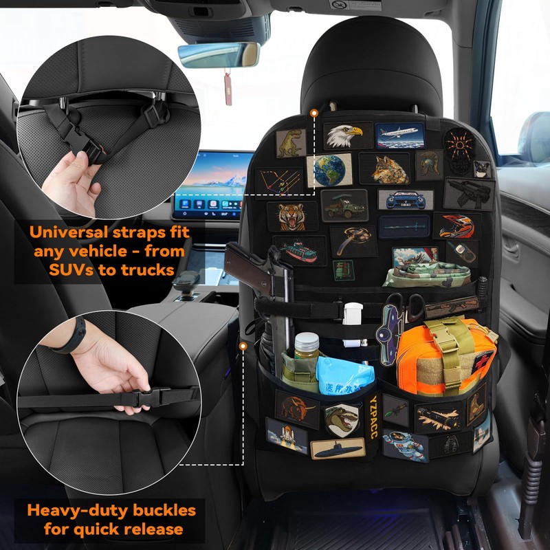 Yzpacc Universal Tactical Patch Display Board Hook & Loop Panel