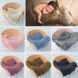 Juliyan Newborn Memorial Photography Wrap Sleeping Art Accessory Newborn Photo Multi-Color Pineapple Blanket Wrap Soft Beige