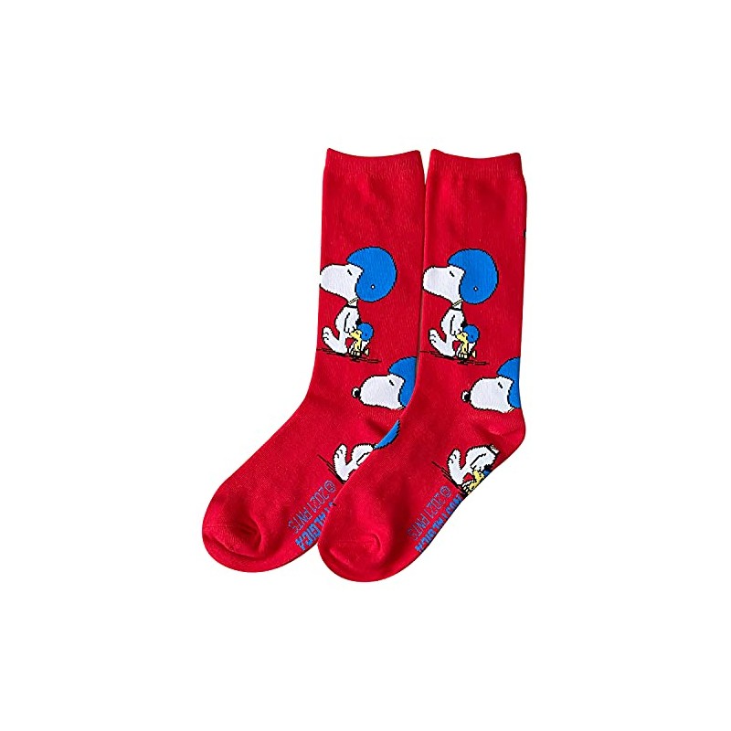 PEANUTS SN1044NJ Nostalgica High Socks Red