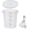 Lumintrail Cambro 4 Quart Round Food Storage Container, Translucent, with