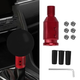 ASUBHA Universal Gear Shift Knob Adapter 12x1.25, Aluminum Alloy Shifter Knob Adapter, Gear Shift Adapter for Non-Threaded Manual Shifters M12x1.25 with 3 Adpter 8mm,10mm,12mm
