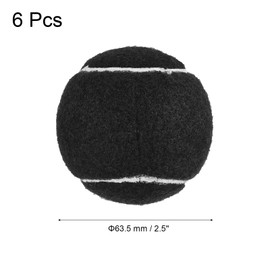 sourcing map Precut Walker Tennis Balls, 6Pcs - Tennis Balls for Chairs, Tennis Table Leg Covers, Felt Pad Glide Balls for Furniture Legs Floor Protection (Black)