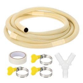 PATIKIL 6.5FT Air Condition Drain Hose Kit Universal AC Drain Hose with Y-Shaped Connector Drain Hose Extension Mini Split AC Ductless Heat Pump AC Drain HVAC Extender Yellow