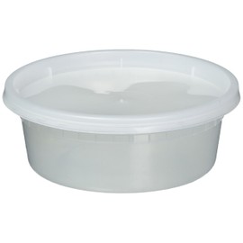 EDI 50 Sets Plastic Food Storage Plastic Containers with Lids (24 OZ)