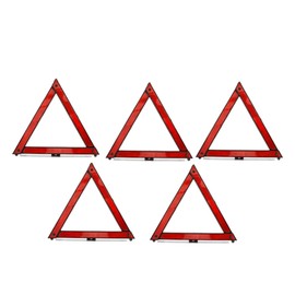 Ipetboom 5pcs Foldable Reflective Warning Triangles for Car Roadside Safety Emergency Traffic Kit for Vehicle Parking and Breakdown