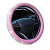HAOKAY Premium Car Pink Bling Steering Wheel Cover for Women