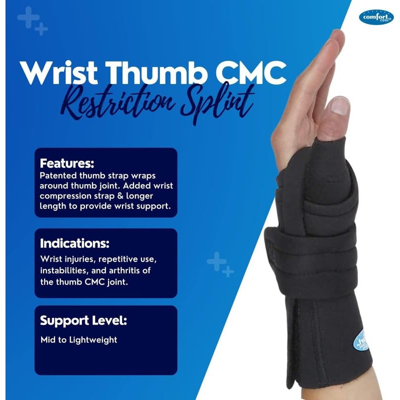 Comfort Cool Wrist Thumb CMC Restriction Brace. Left Small.