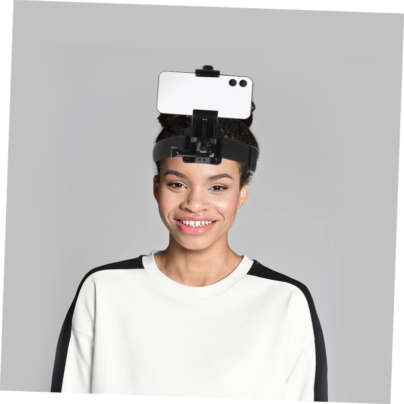 TEHAUX 2 Sets Head Mounted Phone Rack with Headband for