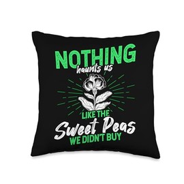 Sweet Peas Flower Lover Seeds for Planting Sweet Peas Throw Pillow