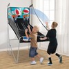 KOTEK Basketball Arcade Game Indoor, Foldable Dual Shot Electronic Basketball