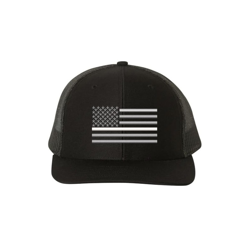 Army Universe Thin White Line USA Flag Snapback Trucker Hat