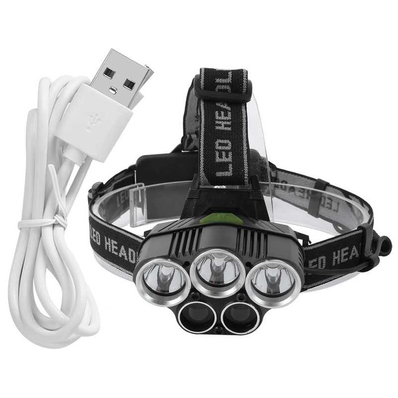 USB Charging T6 Headlamp Waterproof Head Light Lamp Torches Flashlight
