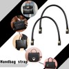 WKRTDY 40 cm leather bag handles, black, sturdy PU leather,