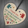 RED OCEAN Teacher Heart Hanging Plaque Gifts Thank You Gifts