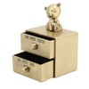 Tooth Box Metal Cute BearShape Storage Case with 2 Drawers