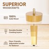Yes4All 6 Inches Round Natural Solid Wood Furniture Legs Set